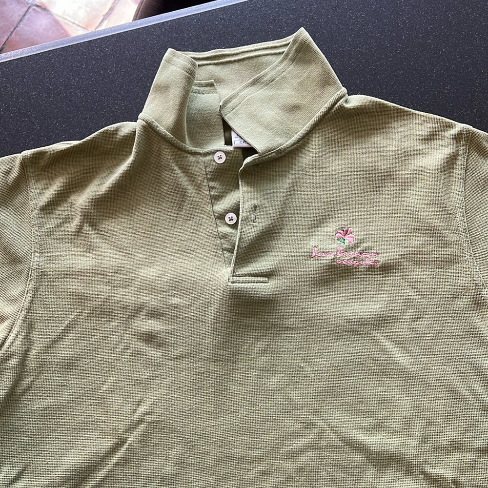 Las Brisas Resort Wear- Green Polo. Small.